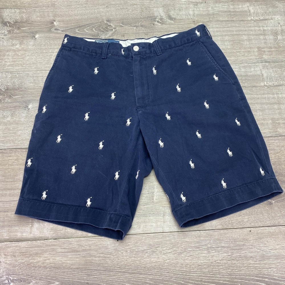 Polo by Ralph Lauren Navy Blue Embroidered Pony Men's Shorts